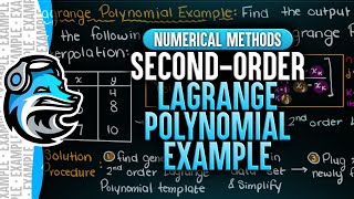 Second Order Lagrange Polynomial Example  Numerical Methods [upl. by Wat641]