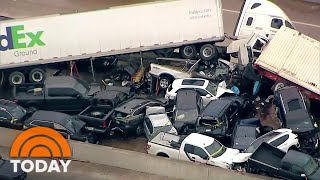 Ice Storm In Texas Leads To Deadly 100Car Pileup  TODAY [upl. by Hairym]