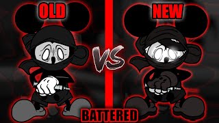 FNF Wednesdays Infidelity Part 2  Battered Old Vs New antipathy mickey song comparison [upl. by Eillen]