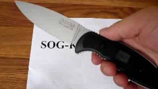 SOG Team Leader DuraTech 20CV Knife TL01 Demonstration [upl. by Anwahsak798]