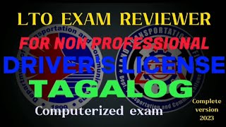 2023 NON PROFESSIONAL LTO EXAM REVIEWER TAGALOG [upl. by Kroo]