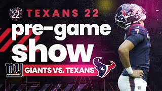 Giants VS Texans pregame show TEXANS 22 GAME PREVIEW [upl. by Creath]