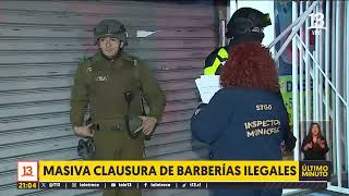 Masiva clausura de barberías ilegales en la capital [upl. by Meir]