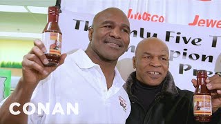 Mike Tyson Surprises Evander Holyfield At The Grocery Store  CONAN on TBS [upl. by Assyn]