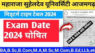 msdsu 2nd amp4th 6th Sem exam date 2024maharaja suheldev university azamgarh exam date 2024 msdsu [upl. by Adyahs844]