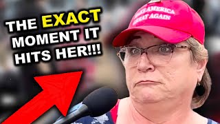 Trump Supporter Finds Out Shes WRONG In RealTime PANICS [upl. by Ninehc]