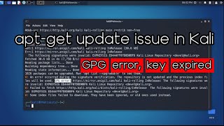 Fix GPG Error Key Expired EXPKEYSIG Kali Linux Repository  Kali Linux Latest Version [upl. by Casanova]