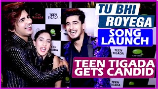 Interview With Teen Tigada aka Vishal Sameeksha amp Bhavin Bhanushali  Tu Bhi Royega Song Launch [upl. by Ailed724]