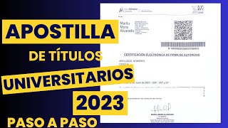 Paso a paso para Apostillar Títulos Universitarios 2023 2023 apostilla venezuela [upl. by Atsok]