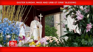 April 9 2023 Easter Sunday Mass and quotUrbi et Orbiquot Blessing  Pope Francis [upl. by Adabelle]