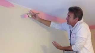 Perfect cuts How to cut walls Painting a ceiling line [upl. by Bohon]