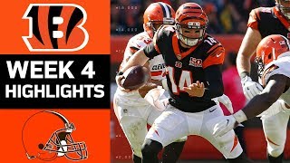 Bengals vs Browns  NFL Week 4 Game Highlights [upl. by Omrelliug]