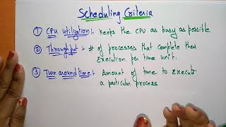 Scheduling Criteria  OS  Lec48  Bhanu Priya [upl. by Karlen532]