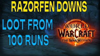 Loot from 100 runs of Razorfen Downs Transmog Farm [upl. by Rebmac]