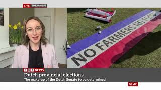 BBC upset reporting on Dutch Farmers election success against WEF Mark Rutte 16Mar23 [upl. by Sholes]