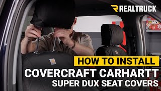 How to Install Covercraft Carhartt Super Dux Seat Covers on a 2021 Ford F150 [upl. by Dray421]