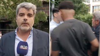 Agredido por “adeptos” Nuno Pereira foi “transportado para o hospital” com “deslocamento no ombro” [upl. by Graehme304]