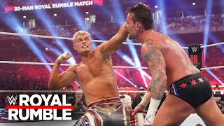 Cody Rhodes outlasts everyone to win Mens Royal Rumble Match Royal Rumble 2024 highlights [upl. by Ahsercul908]