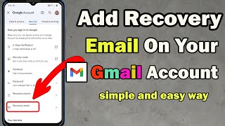 How to Add a Recovery Email in Gmail  StepbyStep Tutorial [upl. by Shauna]