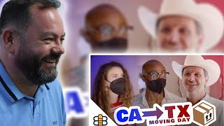 BRITS React to Californians Move to Texas  Episode 1 Moving Day [upl. by Alleciram]