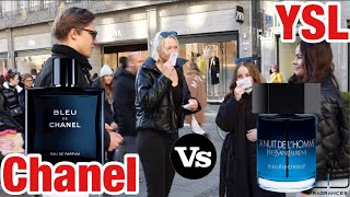 Bleu de Chanel edp vs Yves Saint Laurent la nuit de l´homme bleu électrique  fragrance test [upl. by Attiuqehs641]