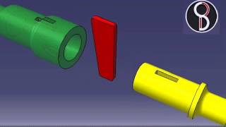 how socket and spigot cotter joint animation [upl. by Genie909]