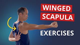 4 Exercises to Fix Winged Scapula amp Build STABLE Shoulder Blades [upl. by Artened478]