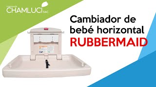 Cambiador de bebé horizontal rubbermaid platino 781888 [upl. by Atronna]