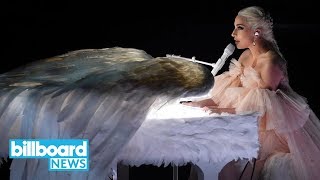 Lady Gaga Gives Breathtaking Performance of Joanne amp Million Reasons at Grammys  Billboard News [upl. by Wrench]