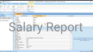 Salary Report formula in Ms Access [upl. by Eniamsaj68]