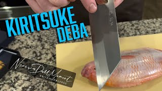 Unboxing  Kiritsuke Deba by Yoshikazu Tanaka for Miura Knives  carbon white steel 2 shirogami 2 [upl. by Nomi]