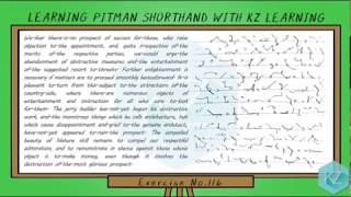 Pitman Shorthand  Exercise No116 Dictation 65 WPM  KZ Learning [upl. by Kellsie]