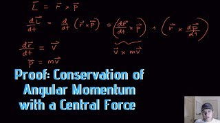 Classical Mechanics Proving Angular Momentum is Conserved for a Particle in a Central Force Field [upl. by Ettelrac534]