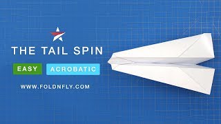 ✈ Spiraling Paper Airplane  The Tail Spin  Fold N Fly [upl. by Lledor]