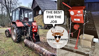 SKIDDING WINCH  MUST HAVE for your tractor in forest  part 1 [upl. by Kcaz994]