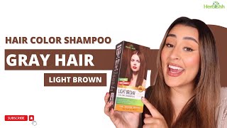 Herbishh Hair Color Shampoo for Gray Hair – PPD FREE Long Lasting amp DIY LIGHT BROWN  Herbishh [upl. by Stedman182]