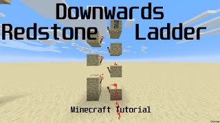 Minecraft Tutorial Downwards Redstone Ladder Make Redstone signal go down [upl. by Short336]