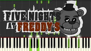 Five Nights at Freddys  Freddy Fazbears Theme from Carmen Piano Tutorial Synthesia [upl. by Lerraj143]