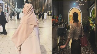 hania amir short vlog in Makkah Saudia Arabia right after umrah haniaamir [upl. by Annaear]