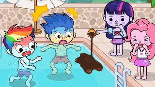 Swimming Pool Party Fail  My Little Pony In Toca Life World  Toca Boca [upl. by Werdn]