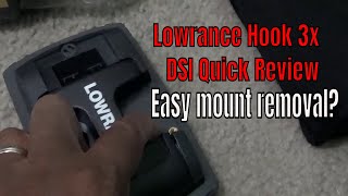 Lowrance Hook 3x DSI Review  How to remove a Lowrance Depth Finder from the mount [upl. by Eninnaj]