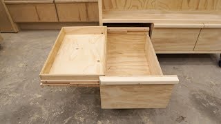 Double Deck Drawers On Wooden Full Extension Slides [upl. by Annoled]