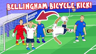 BELLINGHAM SAVES ENGLAND Bicycle kick vs Slovakia Euro 2024 Goals Highlights [upl. by Maiocco]