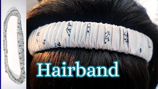 Fabric hair band making at home  Cotton bow headband  How to make headband [upl. by Clive]