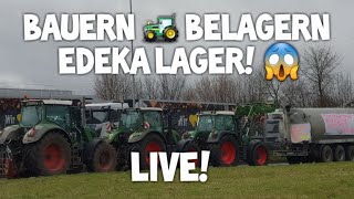 BAUERN 🚜 BLOCKIEREN amp belagern EDEKA Lager 😱 🔥⚡ Lauenau Niedersachsen BAUERNprotest Demo LKW [upl. by Nottnerb355]