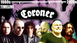 CORONER  Through The Years TimelineTransformation [upl. by Maretz]