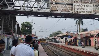 KatwaHowrah Local  Arrival at Nawadwip Dham [upl. by Aicelf687]