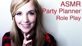 ASMR Party Planner Role Play with typing crinkles and tissue sounds [upl. by Aisyle710]