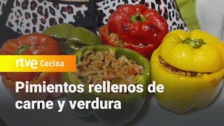 Receta de pimientos rellenos de carne y verdura  La Cocina de Adora  RTVE Cocina [upl. by Farro]