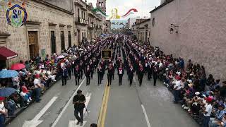 Desfile Cívico Militar en Morelia Michoacán UMSNH [upl. by Eimarrej]